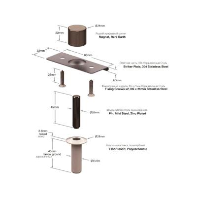 Фиксатор дверной FANTOM Premium HGT001