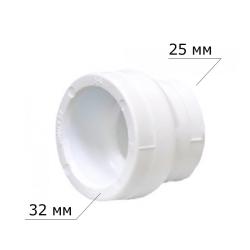 Муфта ПП ВЕКПЛАСТ полипропилен переходная 32*25 мм ВР- ВР