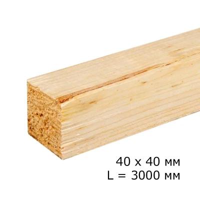 Брус сухой строганный 40*40*3000 мм