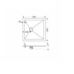 Поддон каменный RGW ST-0099Be 90*90 см