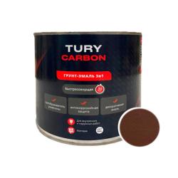 Грунт-Эмаль TURY Carbon RAL 8017 Шоколадно-коричневый 2,2 кг