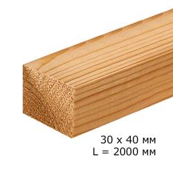 Брус сухой строганный 30*40*2000 мм