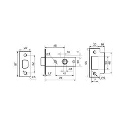 Защелка PALLADIUM 100 SB Матовое золото