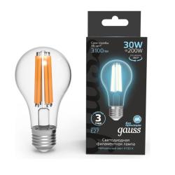 Лампа LED GAUSS Filament А70 30W/Е27/4100K груша 102902230	