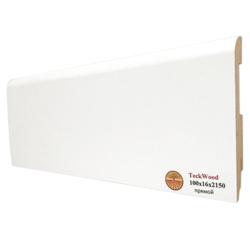 Плинтус ламинированный TECKWOOD Белый прямой 2150*100*16 мм