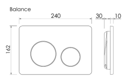 Клавиша смыва CERAMICA NOVA Balance Circle CN12-001BG