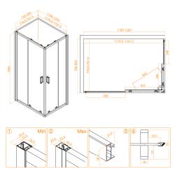 Душевое ограждение RGW CL-44 120*80 см