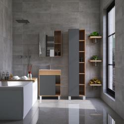 Пенал VIANT Бостон дерево, графит 45*190 см