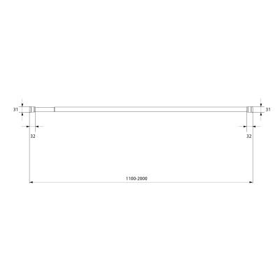 Карниз для ванной MILARDO черный