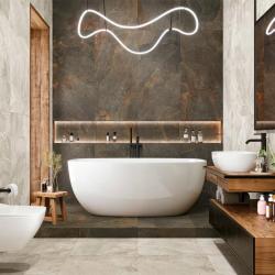 Плитка базовая DELACORA Stoncrete Grey 60*60 см