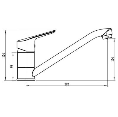 Смеситель для кухни VODA Reef RE05 