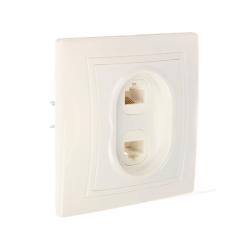 Розетка комбинированная TDM Таймыр RJ11/RJ45 белый SQ1814-0023