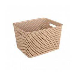 Корзина АЛЬТЕРНАТИВА плетенка бежевый 35*29*22,5 см М3489