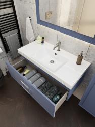 Тумба с раковиной LA FENICE Cubo 80 синий 