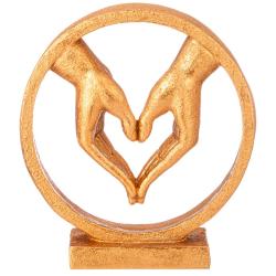 (АКЦИЯ) Cтатуэтка 20*6,5*22см Сердце из рук, полистоун /146-2070/LEFARD/ 