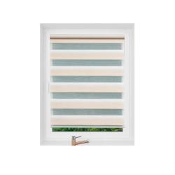 Рулонная штора День/ночь Дабл 55-01 Бежево-серый 38*160 /LM DECOR/