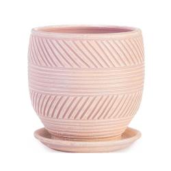 Горшок керамический САДЫ АУРИКИ Страйп Капучино 2,5 л