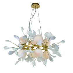 Люстра ЛАЙТ СФЕРА 5747A/8 SPRAY PAINT Brass+white Белый