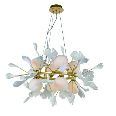 Люстра ЛАЙТ СФЕРА 5747A/8 SPRAY PAINT Brass+white Белый