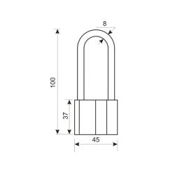 Замок навесной АЛЛЮР ВС2-26-01С