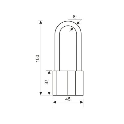 Замок навесной АЛЛЮР ВС2-26-01С