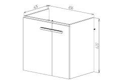 Тумба с раковиной VIANT Мюнхен 60 хаки