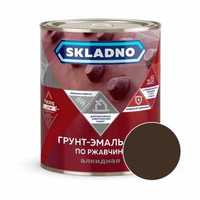Грунт-эмаль SKLADNO Коричневый 1,8 кг