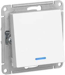 Механизм переключателя SYSTEME ELECTRIC Atlas design 1 клавиша с подсветкой белый