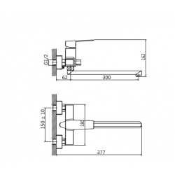 Смеситель для ванны TOKITO Agano 554623