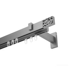 Карниз двухрядный LM DECOR Флет Лайн Грид Сатин 3 м