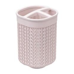 Стакан для зубных щеток IDEA Вязание чайная роза