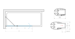 Штора на ванну VEGAS GLASS E2V Lux ST 115 08 10 R