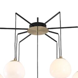 Люстра ЛАЙТ СФЕРА 9234AP/6+3 Opal Черный