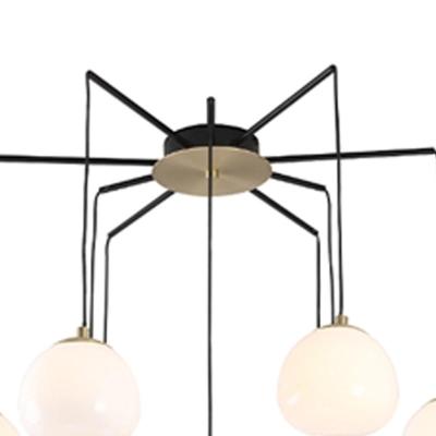 Люстра ЛАЙТ СФЕРА 9234AP/6+3 Opal Черный