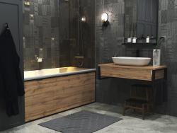 Экран для ванны 1МАРКА Grunge Loft Дуб вотан 180 см 