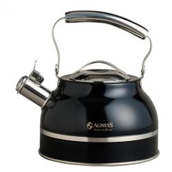 Чайник 2,7л со свистком термоаккум.индукц.дно. /914-303/AGNESS/
