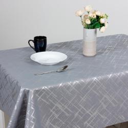 Клеенка Аурум Софт, 137 см, FJ83031-5, Шелковый путь (серебро)/1м/