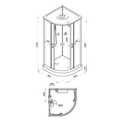 Душевая кабина TRITON Прайм-Сатин 90*90 см