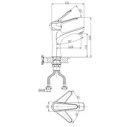 Смеситель для умывальника RUSH Jawa JA0735-11