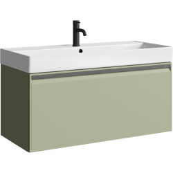 Тумба с раковиной AQWELLA Pure 100 шалфей зеленый