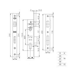 Корпус замка KALE KILIT 153 Никель 7677