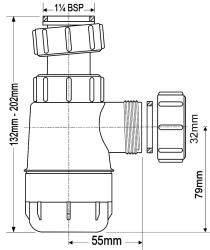 Сифон бутылочный MCALPINE MRW2-NW