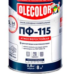 Эмаль OLECOLOR ПФ-115 Оранжевый 0,8 кг