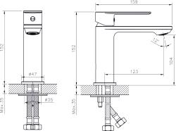 Смеситель для умывальника RUSH A306-01-11 