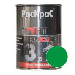 Грунт-эмаль РАСКРАС Темно-зеленый 0,9 кг