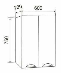 Шкаф EMMY Рокси 60*75 см