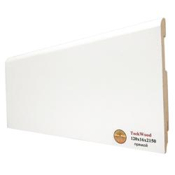 Плинтус ламинированный TECKWOOD Белый прямой 2150*120*16 мм