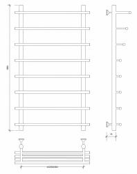 Полотенцесушитель SECADO Турин 6 600*1000 мм