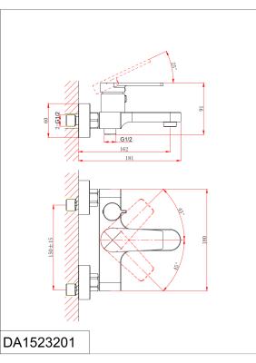 Смеситель для ванны D&K Bayern Furth DA1523201