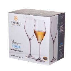 Набор фужеров 6шт 570мл для вина LOXIA /Bohemia Crystal/